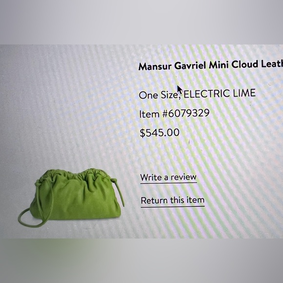 Mansur Gavriel Mini Cloud Leather Clutch. EUC. One Size - Picture 1 of 9